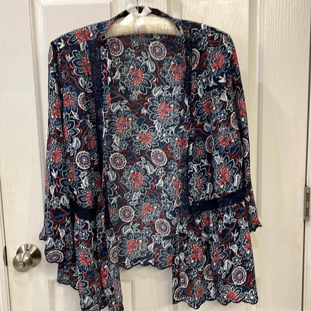NY Collection kimono style topper